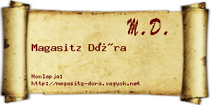 Magasitz Dóra névjegykártya